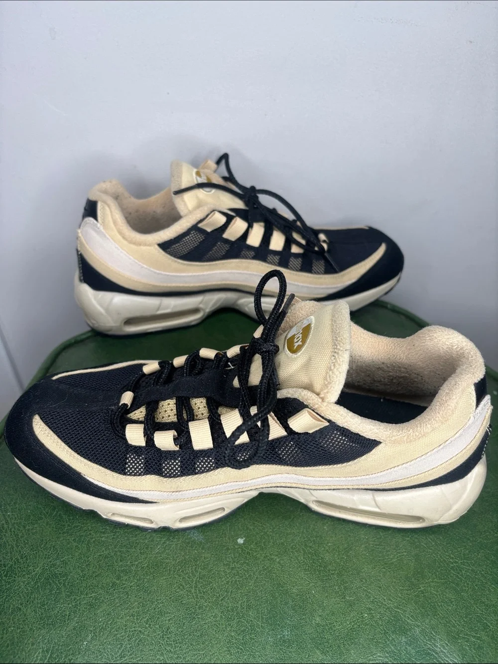 NIKE AIR MAX 95 ID BY NIKE ID TAN BLACK MENS  RUNNING SHOes Sz 10